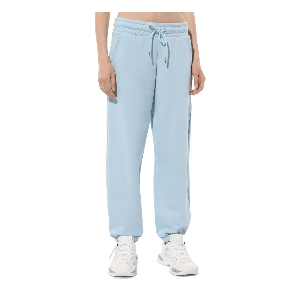 Blue Cotton Men Sweatpants