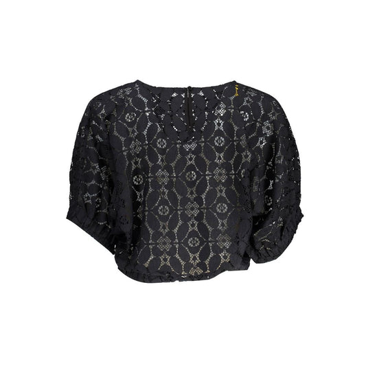 Black Polyester Women's Blouse