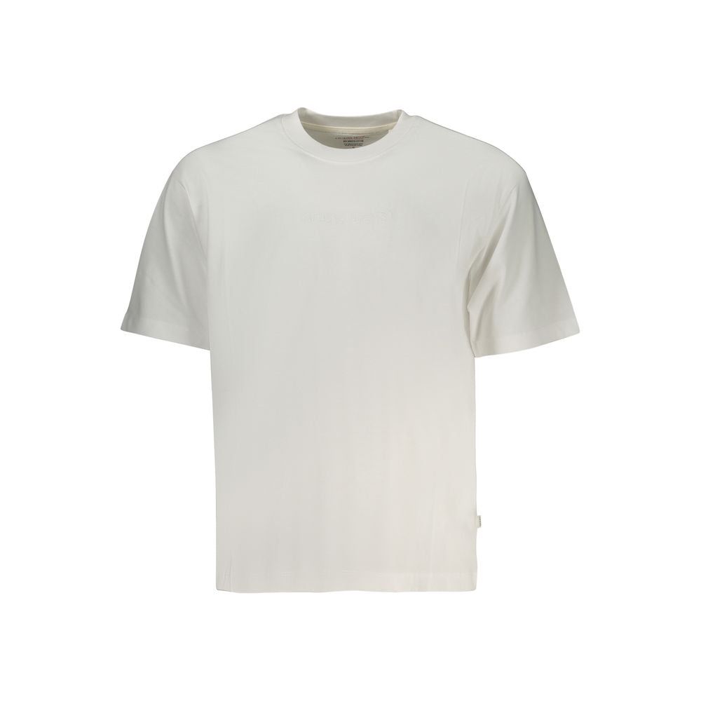 White Cotton Men T-Shirt