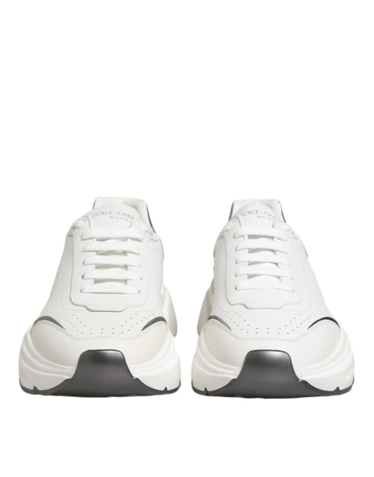 White Silver DAYMASTER Leather Sneakers Shoes