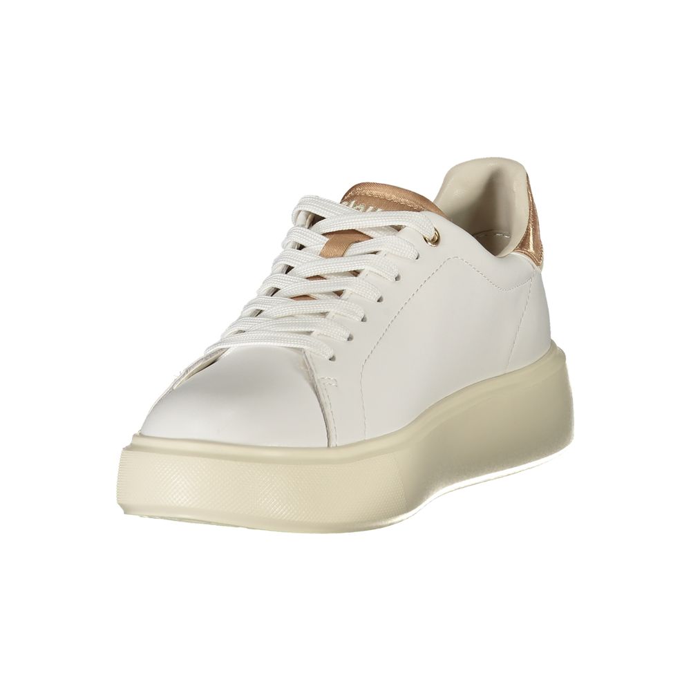 White Polyester Sneaker