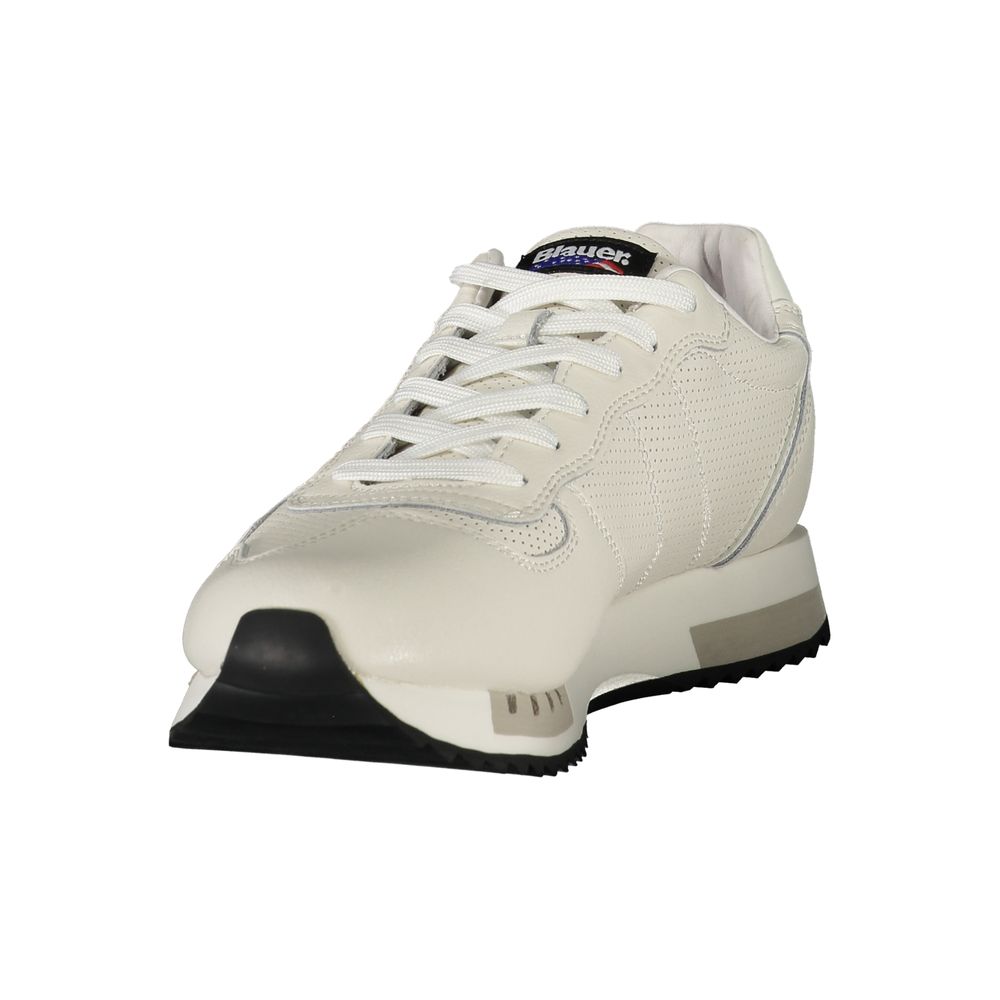 Bianco Polyurethane Men Sneaker