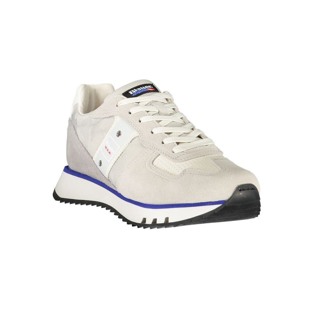 Gray Leather Men Sneaker