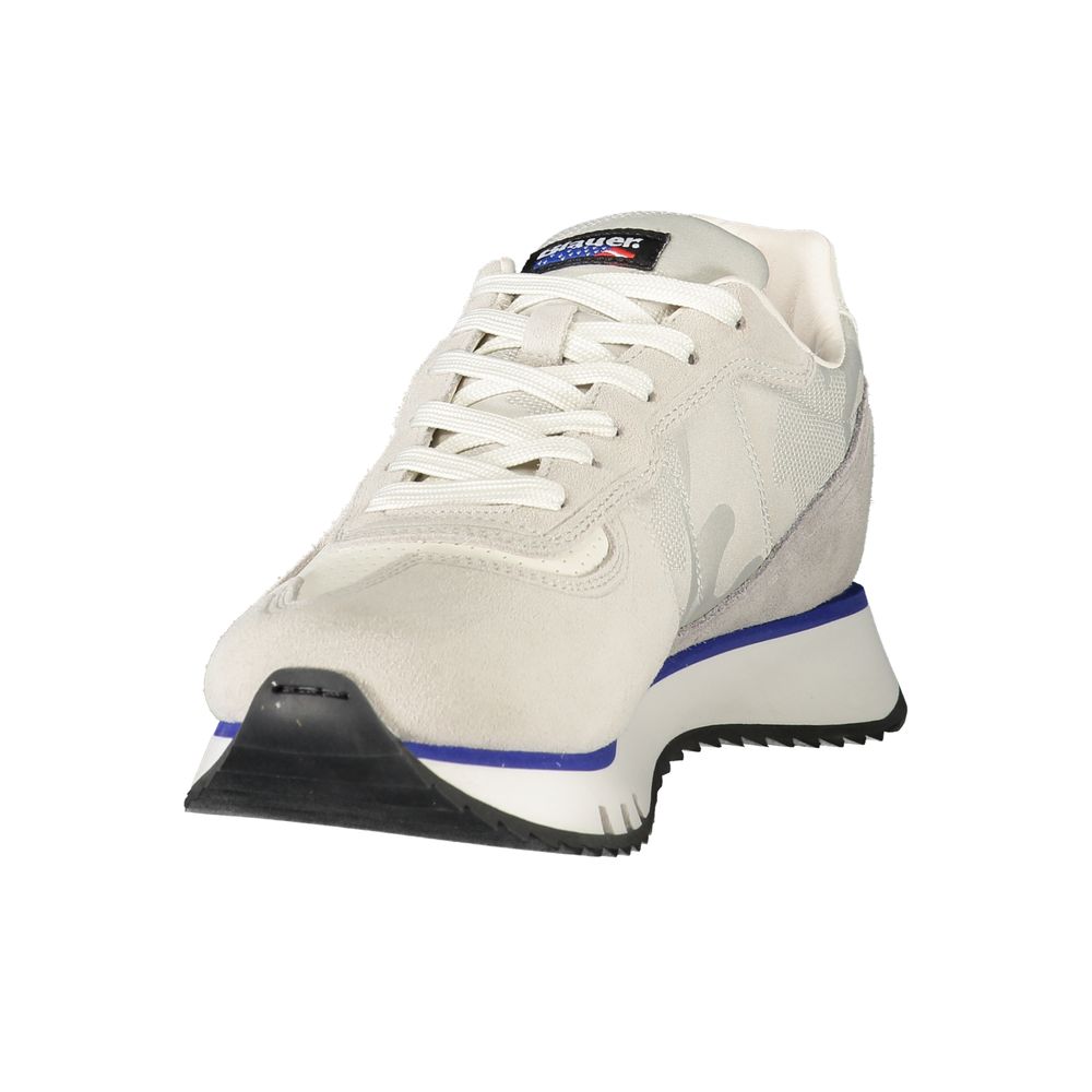 Gray Leather Men Sneaker