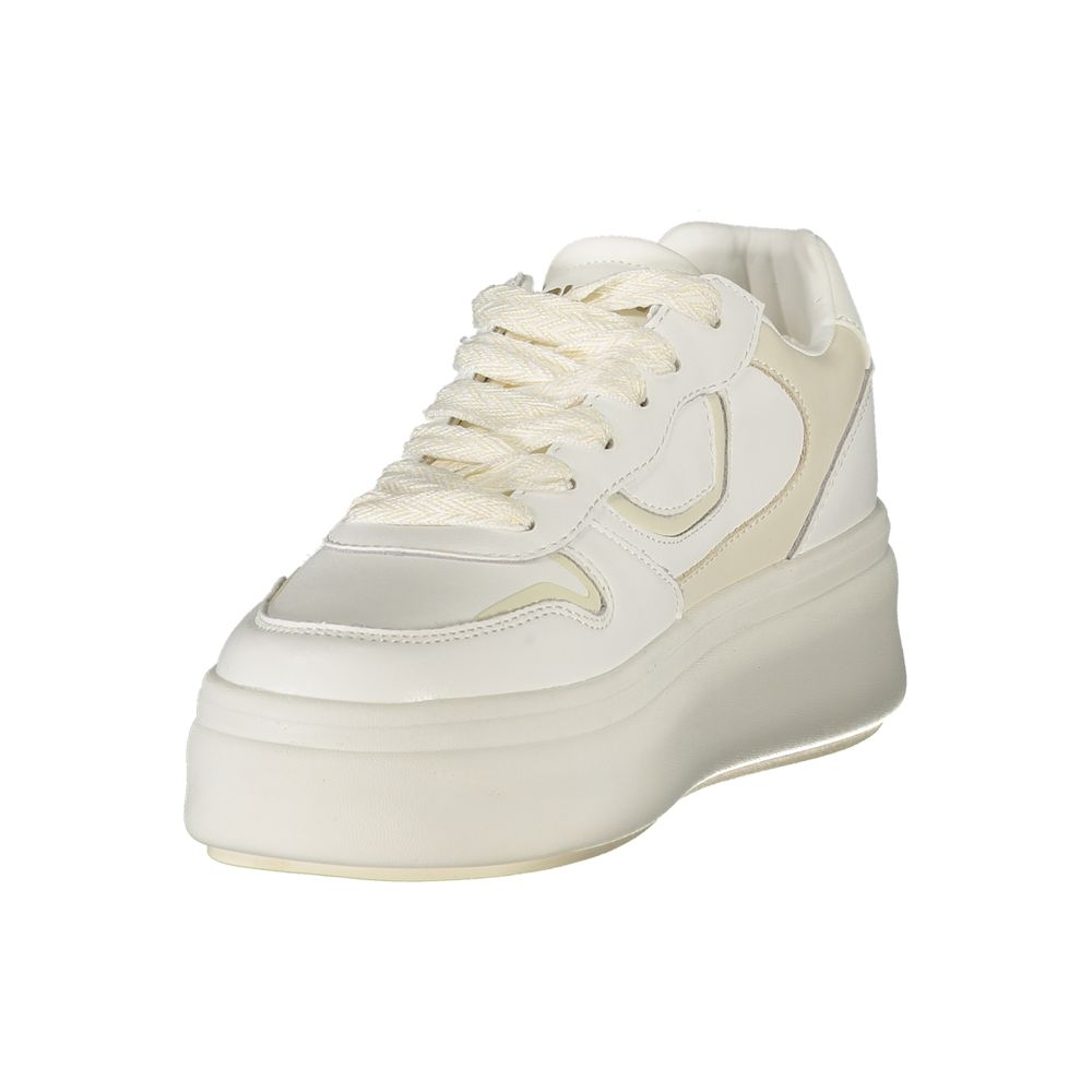 White Polyester Sneaker