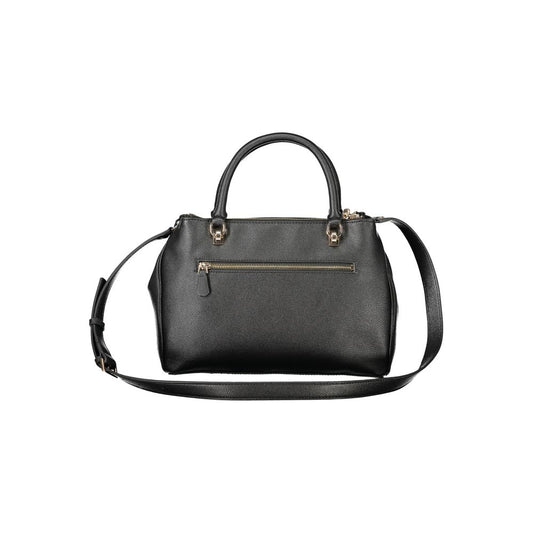 Black Polyethylene Women Handbag