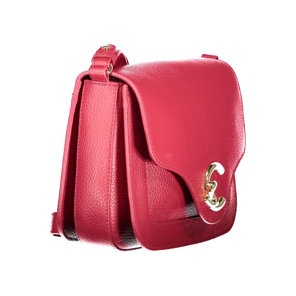 Red Polyurethane Women's Handbag