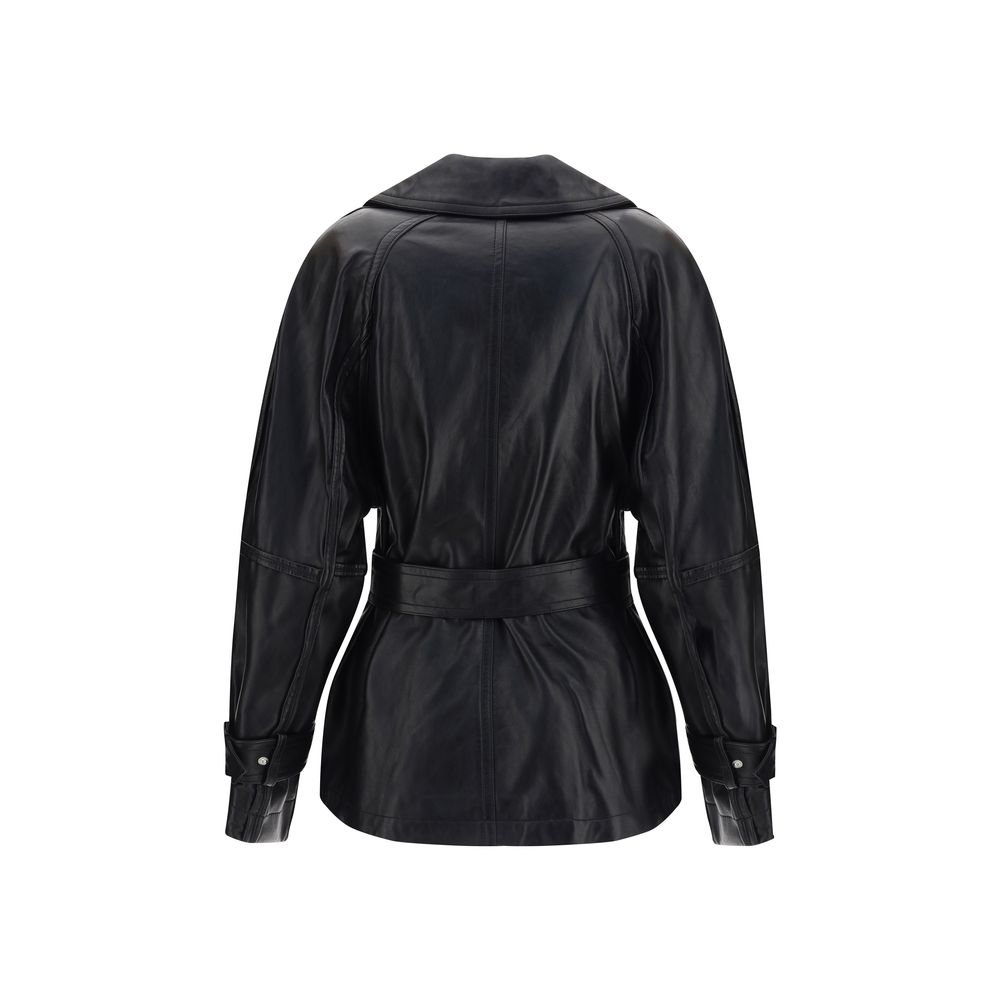 Double-breasted leather Jacket