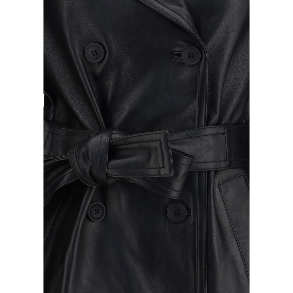 Double-breasted leather Jacket