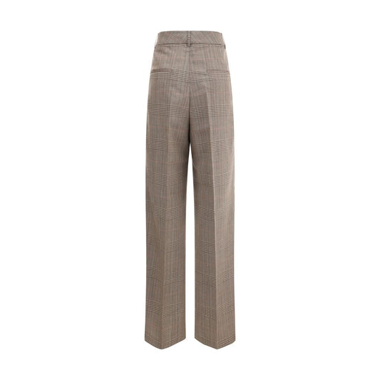Prince of wales Wide leg Pants
