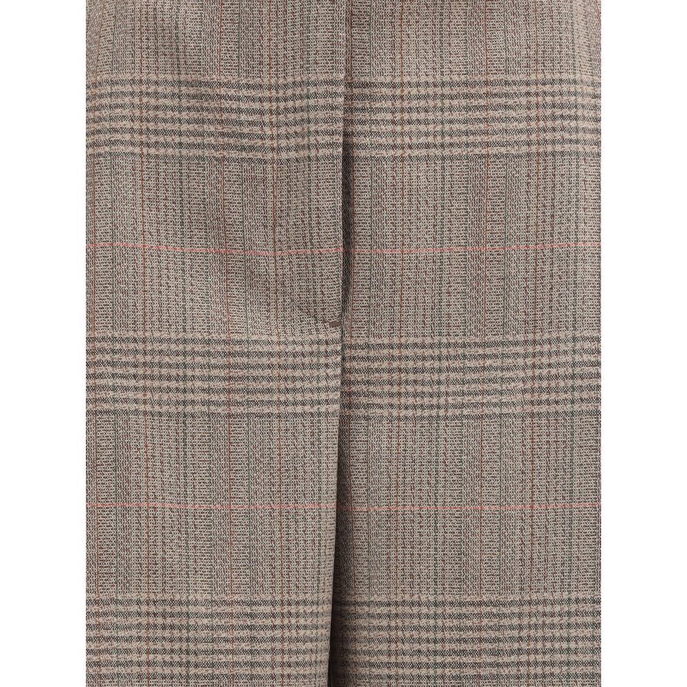 Prince of wales Wide leg Pants