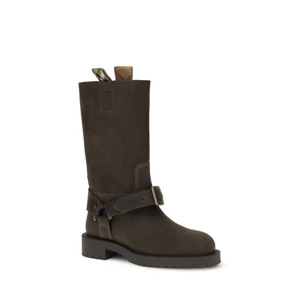 Suede Saddle Ankle Boots