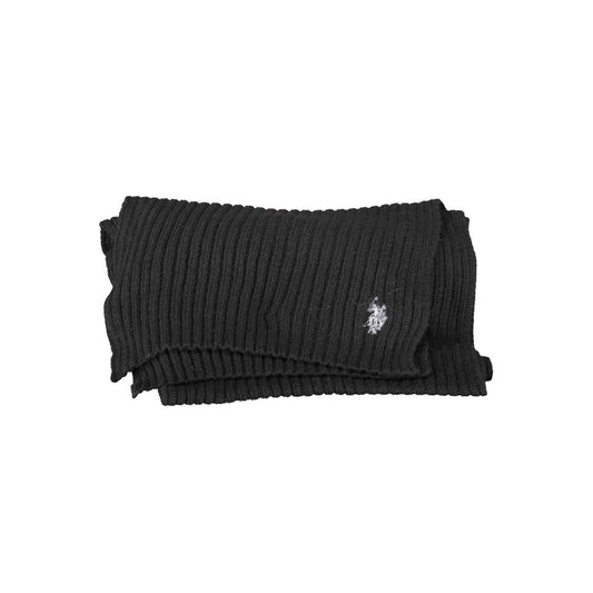 Black Wool Men Scarf