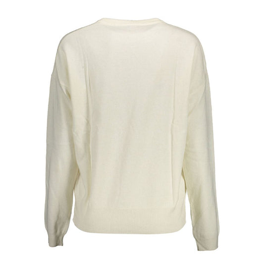 White Fabric Women's Sweater