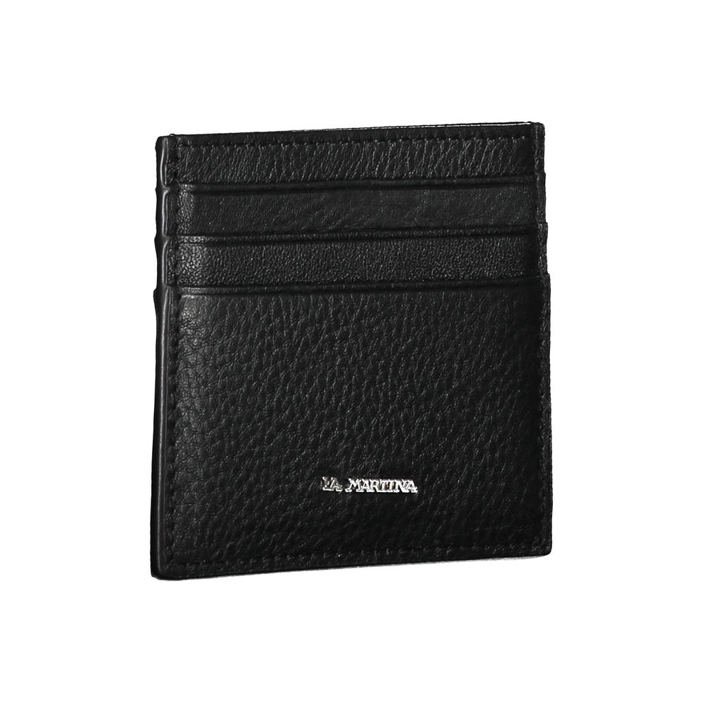 Black Leather Men Wallet Holder