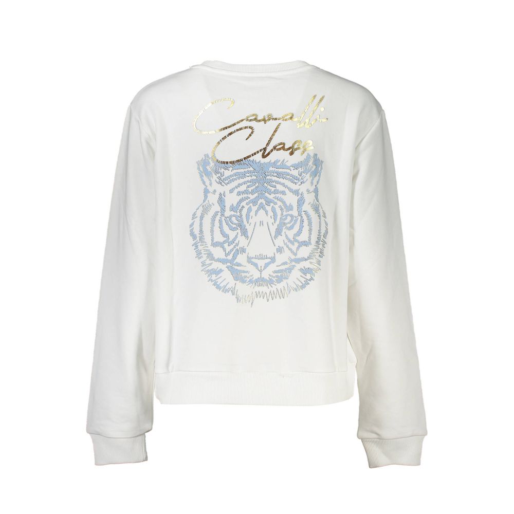 Bianco Cotton Women Sweatshirt