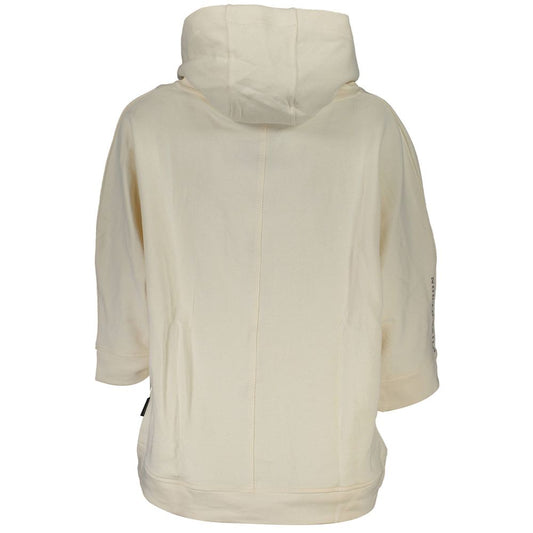 White Cotton Women's Hooded Sweater