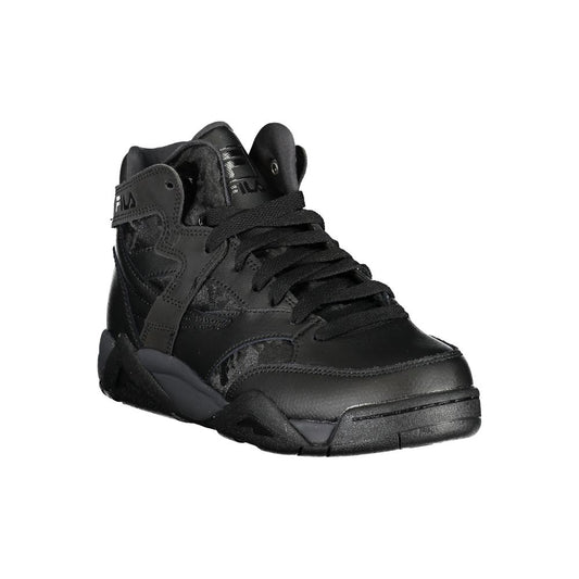 Black Polyurethane Women Sneaker