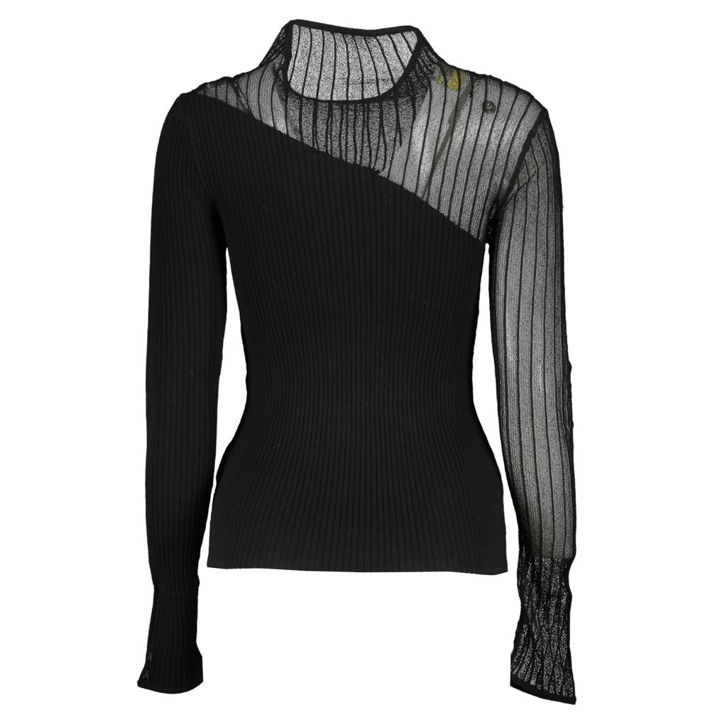 Black Viscose Women Sweater