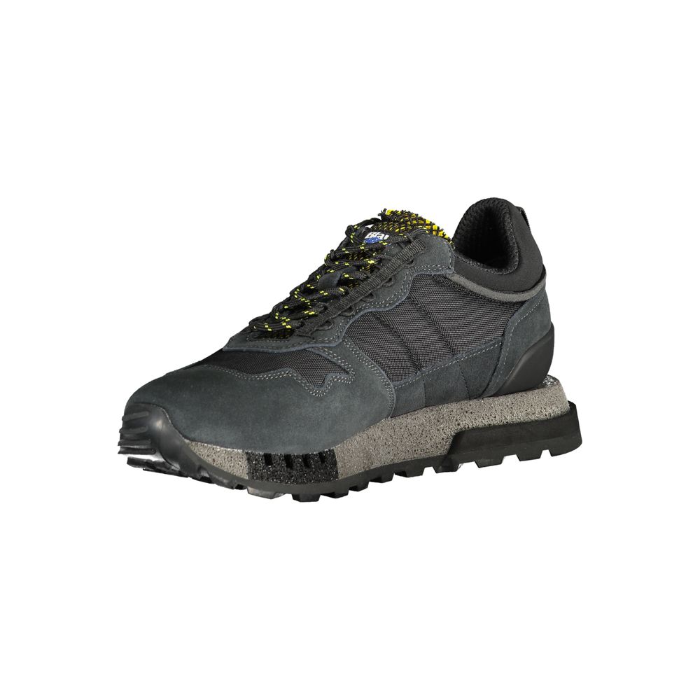 Black Polyurethane Men Sneaker