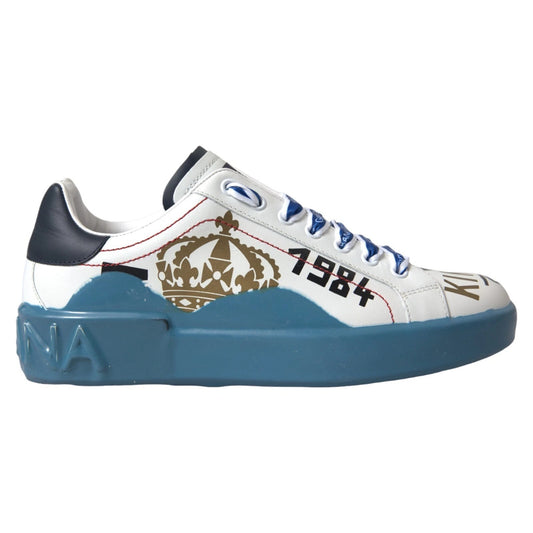 Blue White Printed Portofino Melt Sneakers