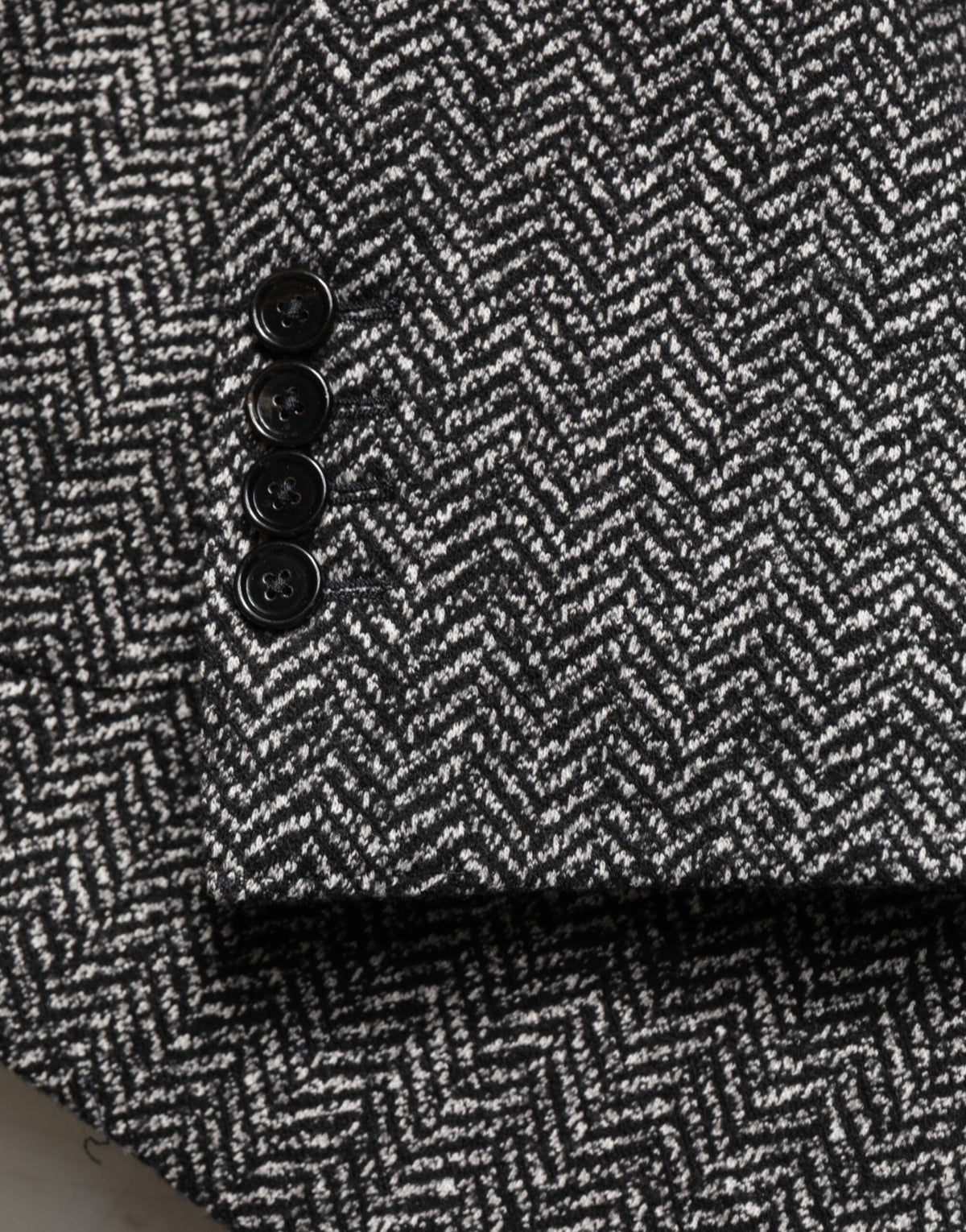 Dark Gray White Double Breasted Men Suit Blazer