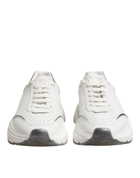 White Daymaster Leather Low Top Sneakers Shoes