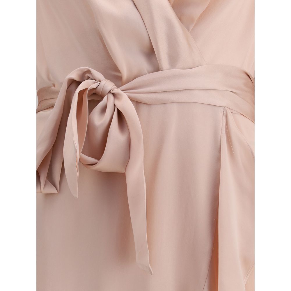 Silk charmeuse wrap Dress