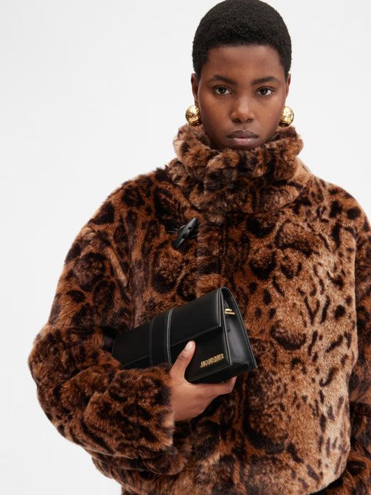 Black leather Le Bambino Long bag