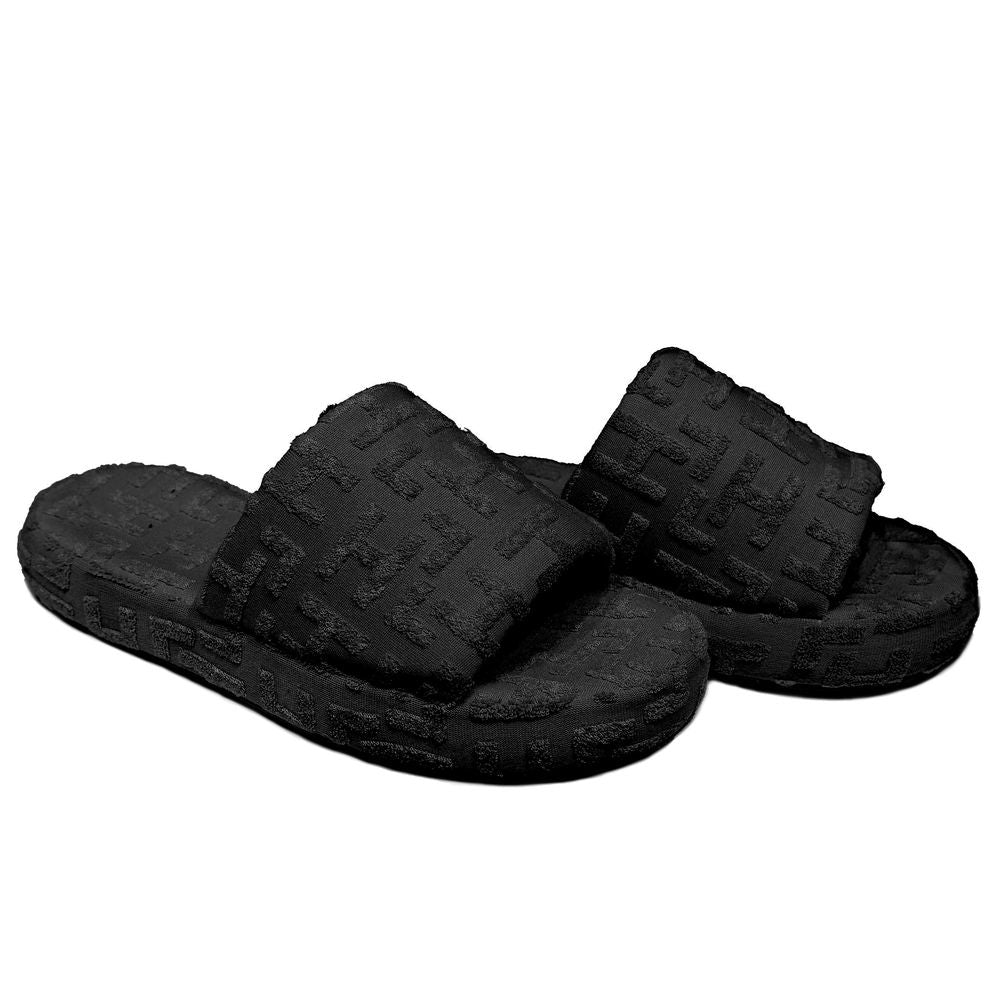 Black Cotton Sandal