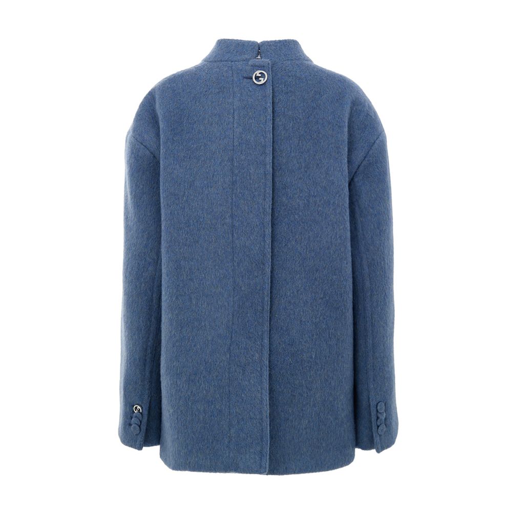 Light Blue Wool Jackets & Coat