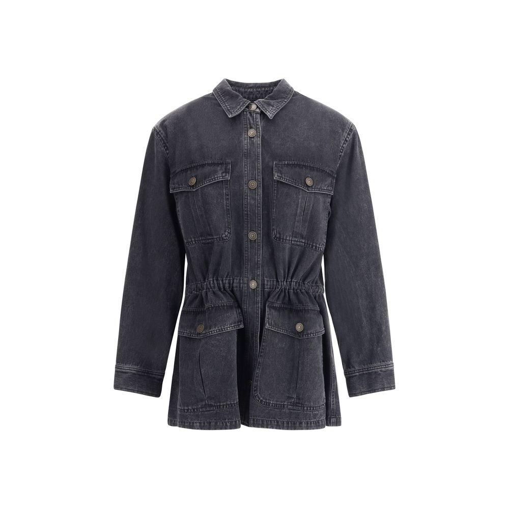 Gray Cotton Denim Jacket