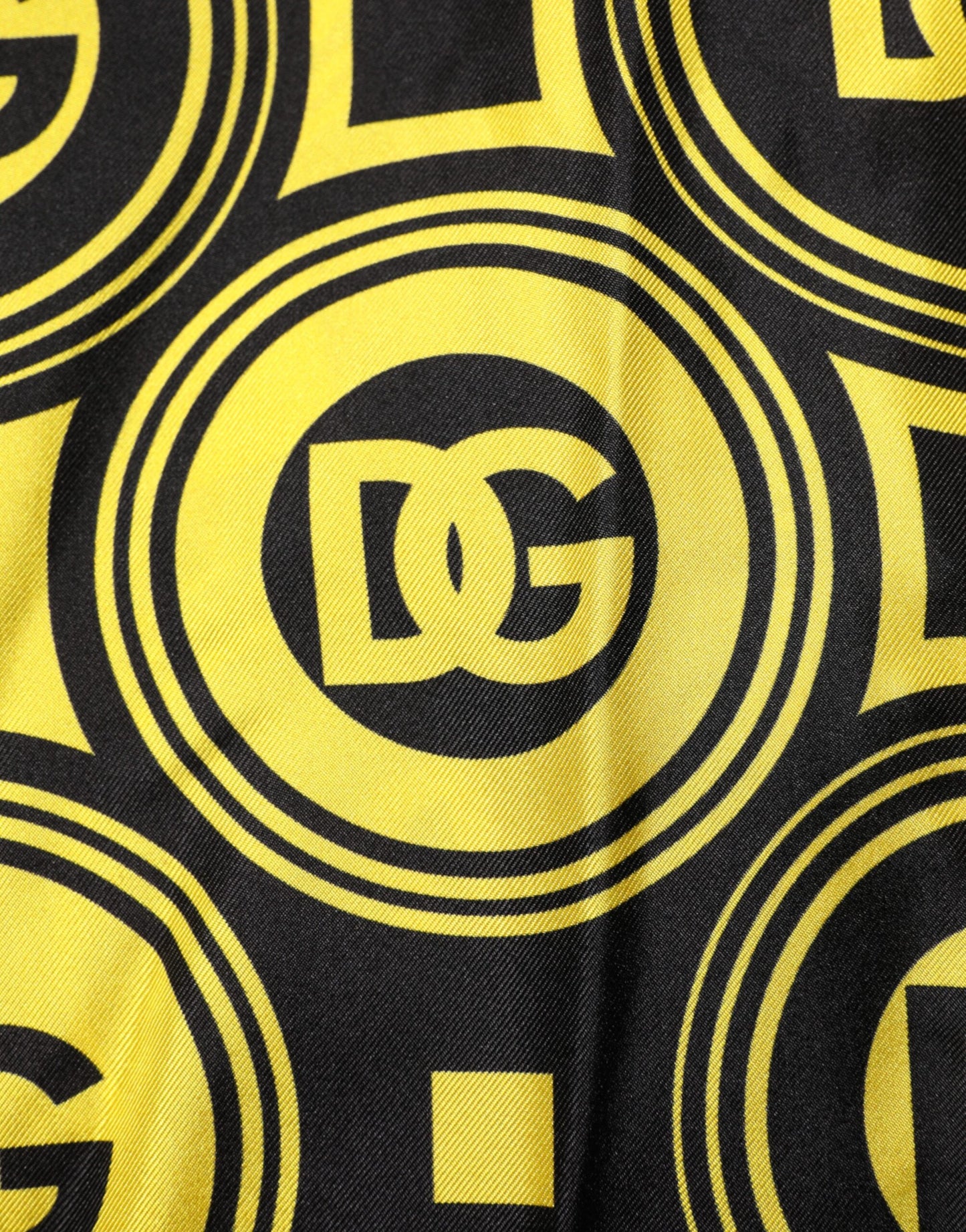 Yellow Silk Silver DG Logo Geometric T-shirt