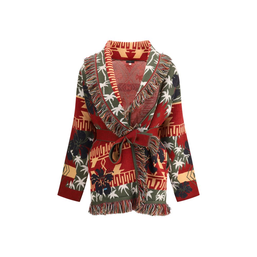 Multicolor Fleece Wool Cardigan