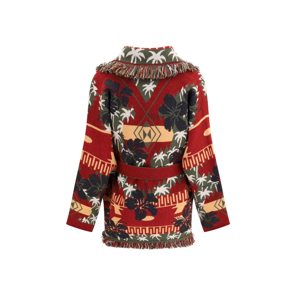 Multicolor Fleece Wool Cardigan