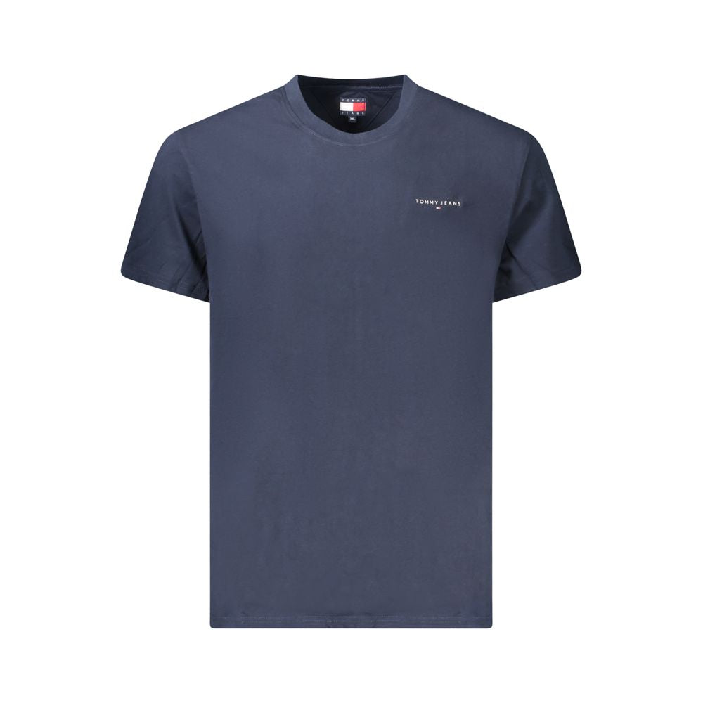 Blue Cotton Men T-Shirt