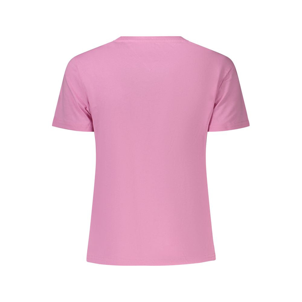 Pink Cotton Women T-Shirt