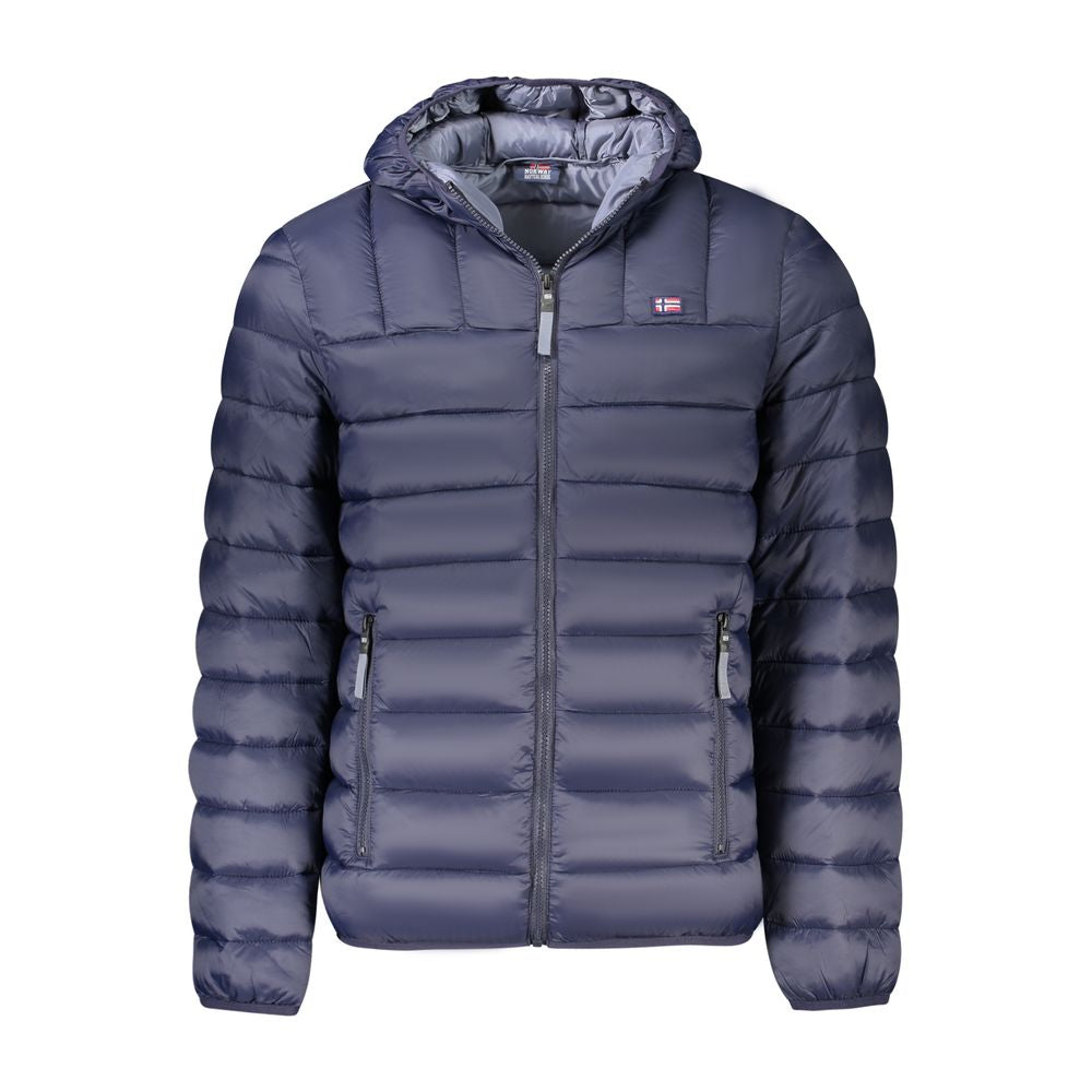 Blue Polyamide Men Jacket