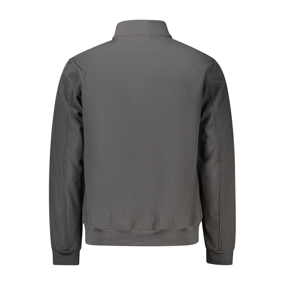 Black Polyester Men Jacket