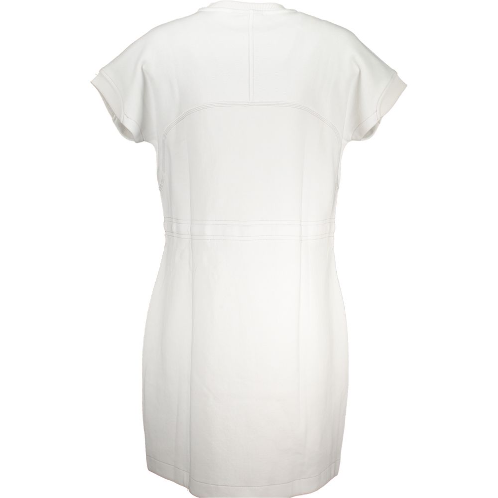 White Cotton Casual Dress