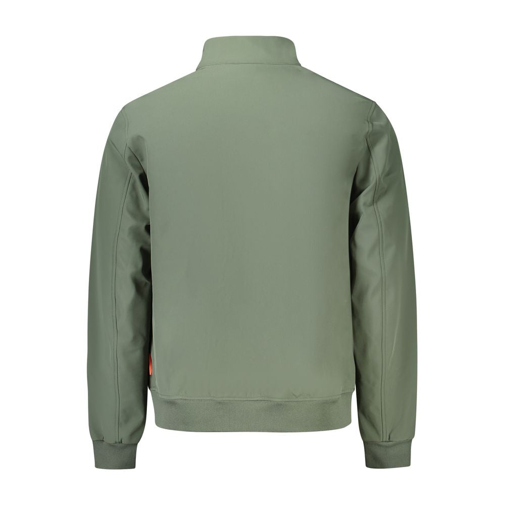 Green Polyester Men Jacket