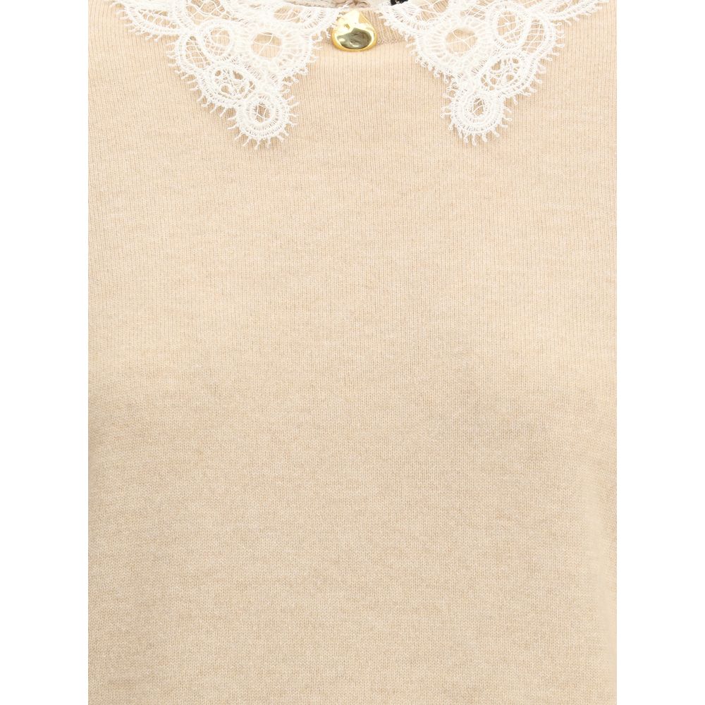 Lace collar Sweater