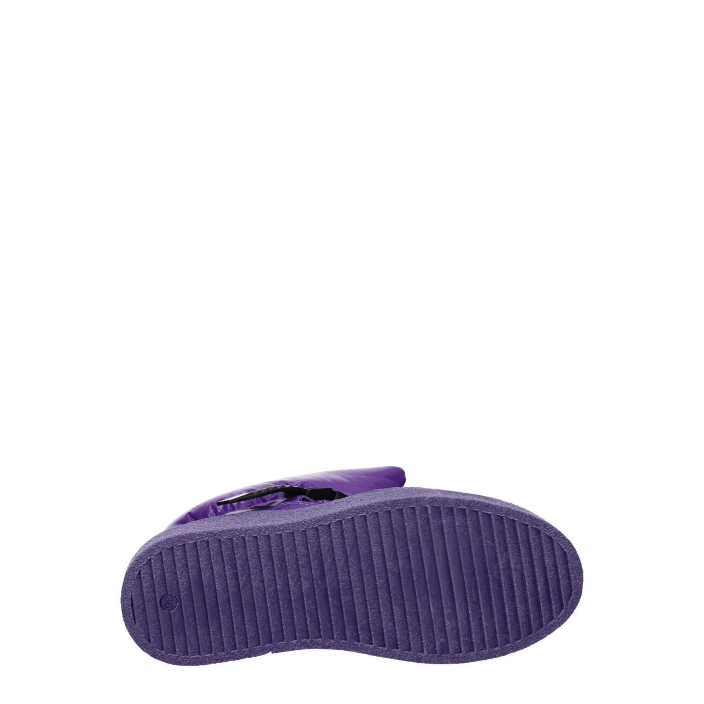 Purple Polyester Ankle Boots