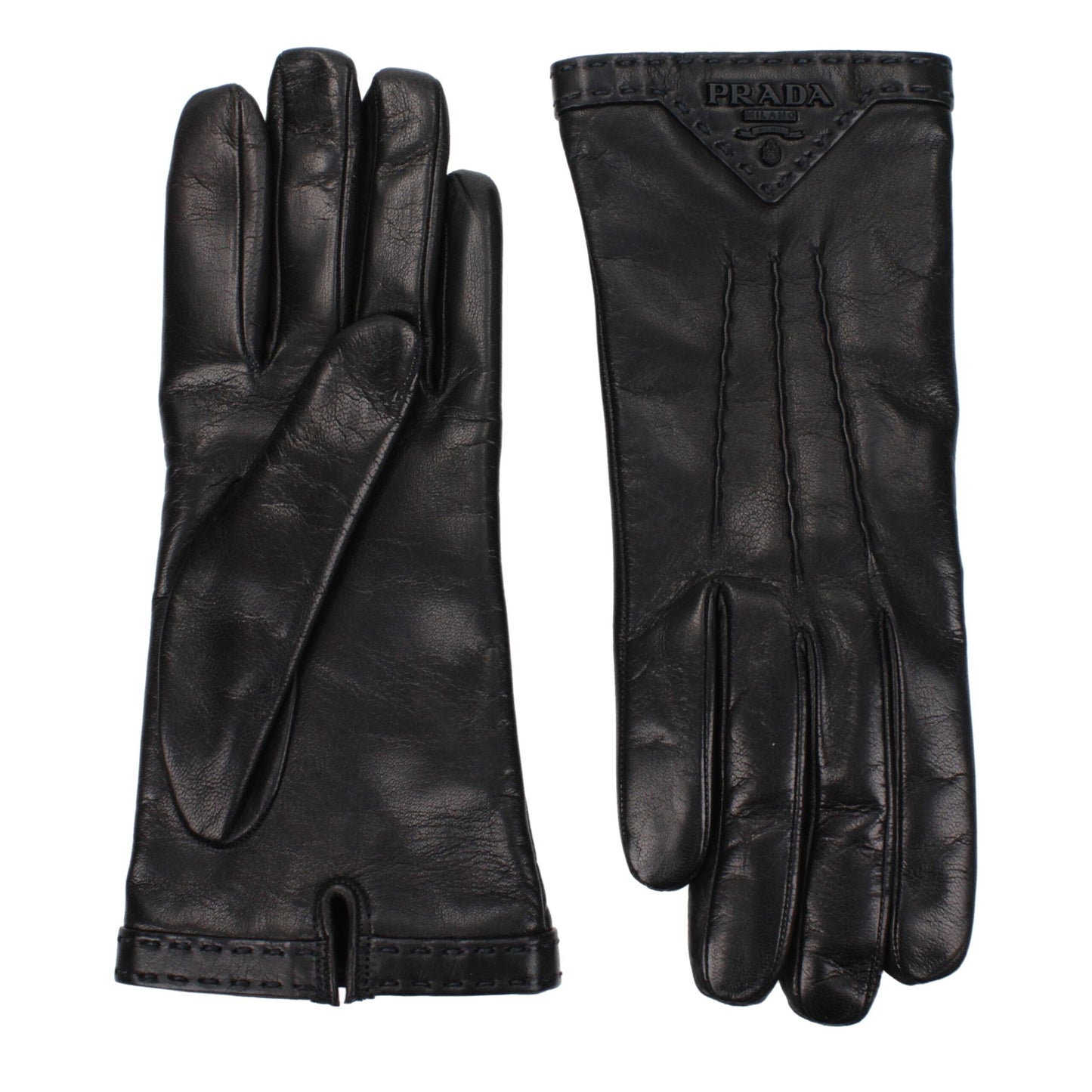Black Leather Gloves