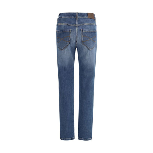 Blue Cotton Skinny Jeans