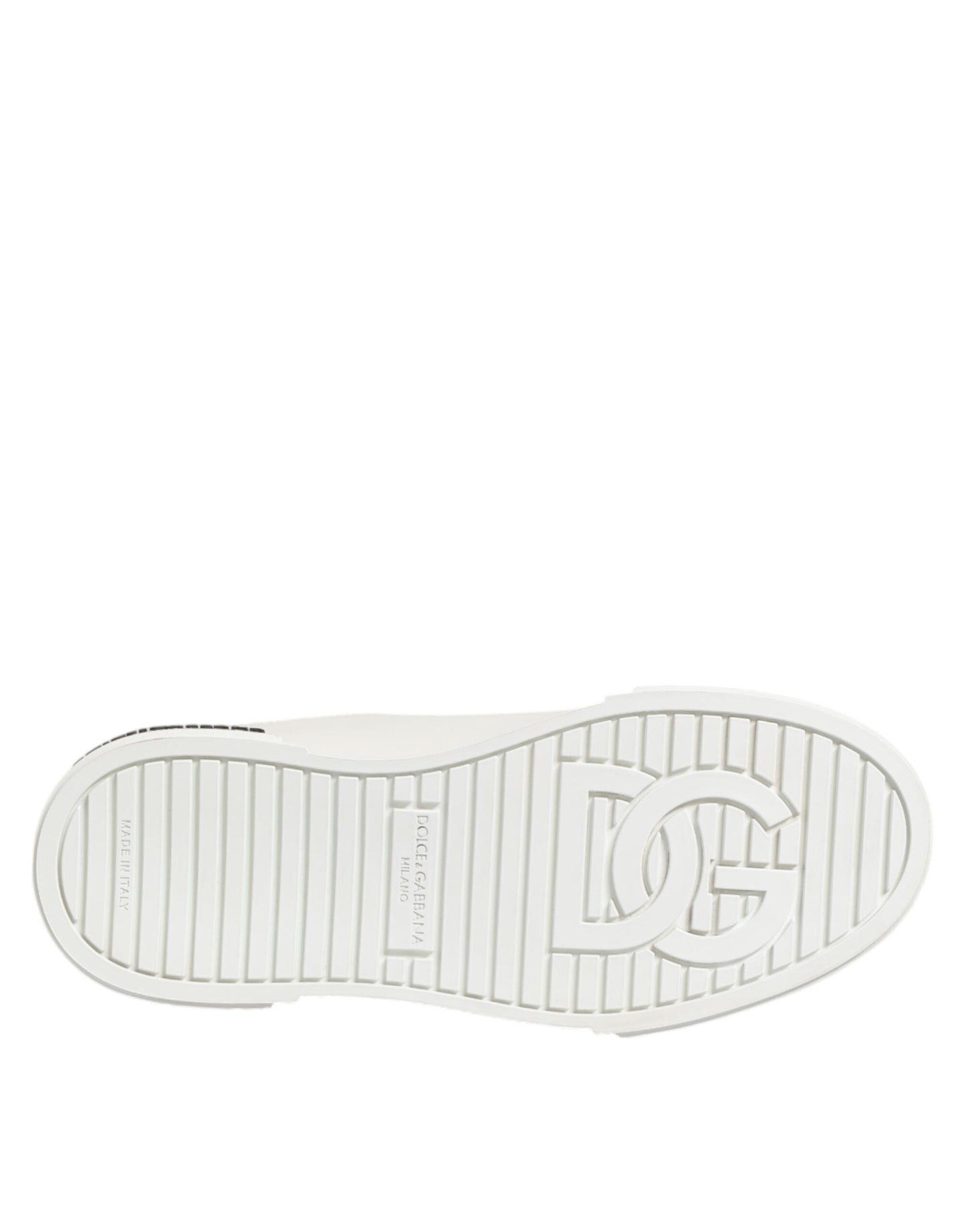 Black White Leather Portofino Sneaker Shoes