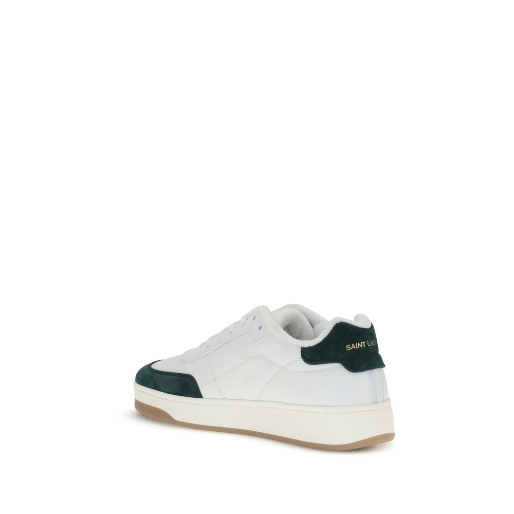 White Calf Leather Bos Taurus Low Top Sneakers