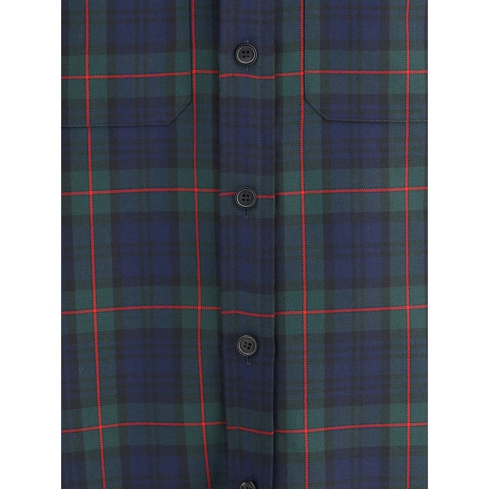 Green Polyester Pattern Shirt
