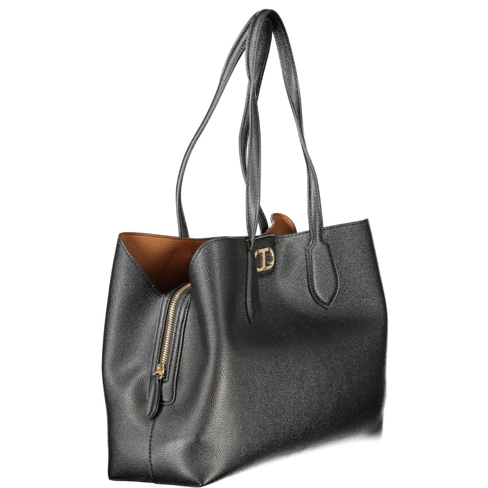 Nero Poliuretano Women Tote