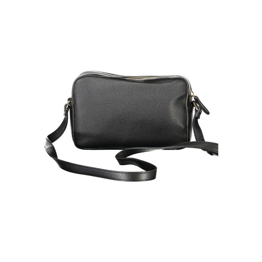 Black Polyurethane Women's Camera Bag